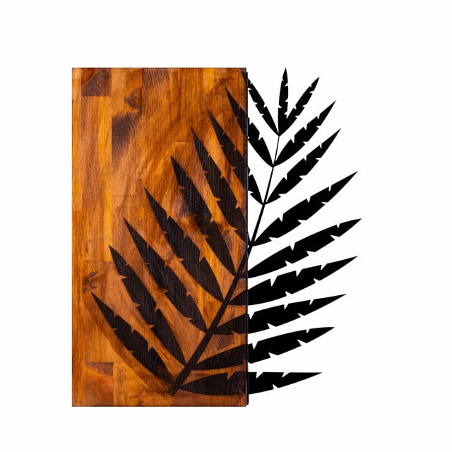 Decoratiune de perete maro/neagra din lemn 50x58 cm Leaf 3 The Home Collection