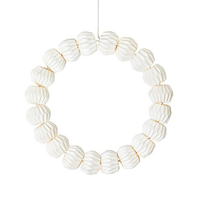 Decoratiune luminoasa suspendabila alba din hartie Tubby Markslojd