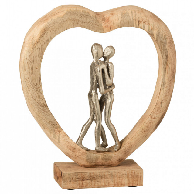 Decoratiune maro din lemn 35 cm Couple J-Line