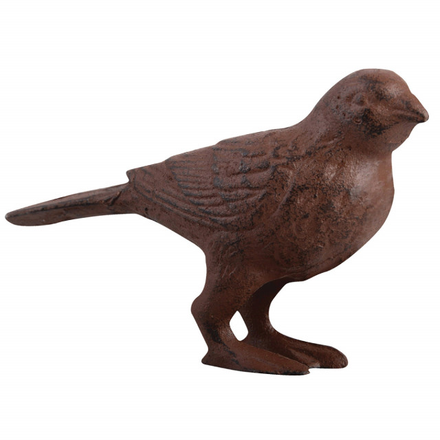 Decoratiune maro din metal 8 cm Bird L Esschert Design