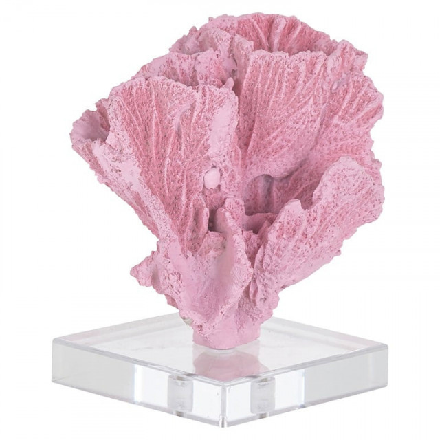 Decoratiune roz/transparenta din plastic 13 cm Aubry Richmond Interiors