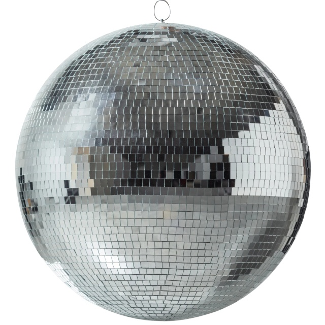 Decoratiune suspendabila argintie din sticla Boney Disco Woood