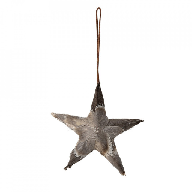Decoratiune suspendabila maro din pene Star Bloomingville