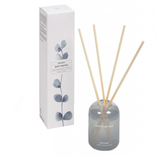 Difuzor cu betisoare parfumate din sticla 100 ml Soft Notes Kave Home