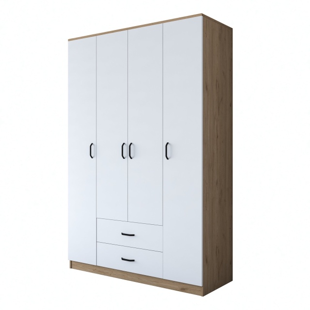 Dulap alb/maro 210 cm Klim The Home Collection