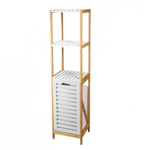 Etajera alb/maro din bambus 140 cm Collins The Home Collection