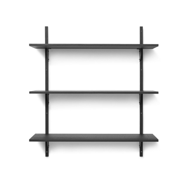 Etajera pentru perete neagra din metal 102 cm Sector Ferm Living