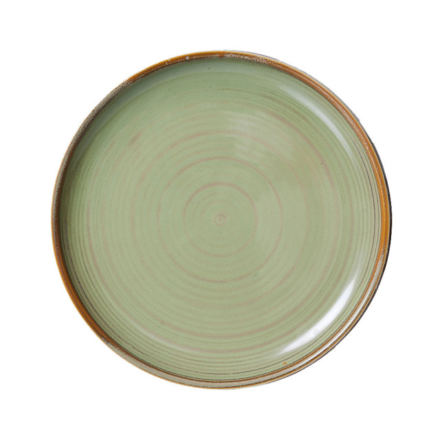 Farfurie pentru desert verde din ceramica 20 cm Chef HKliving