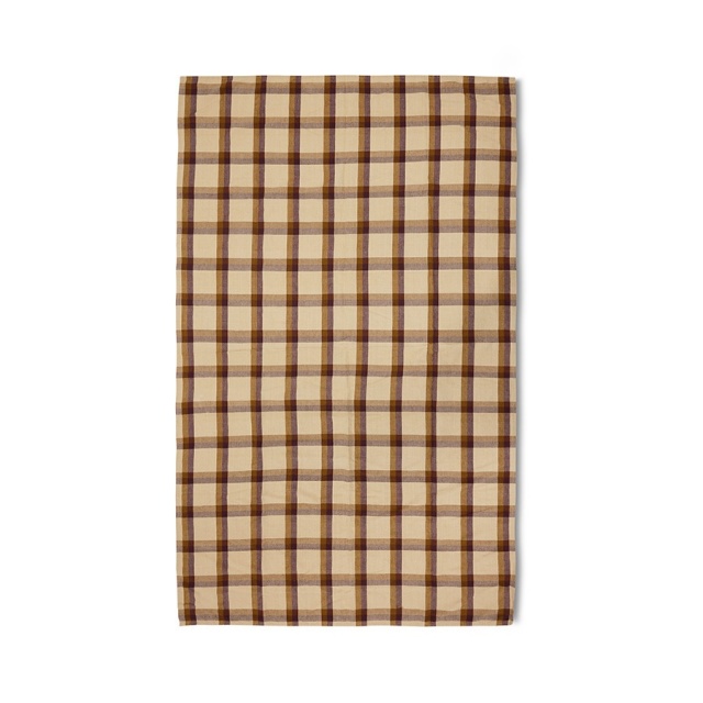 Fata de masa crem/maro din fibre naturale 140x220 cm Vida HK Living