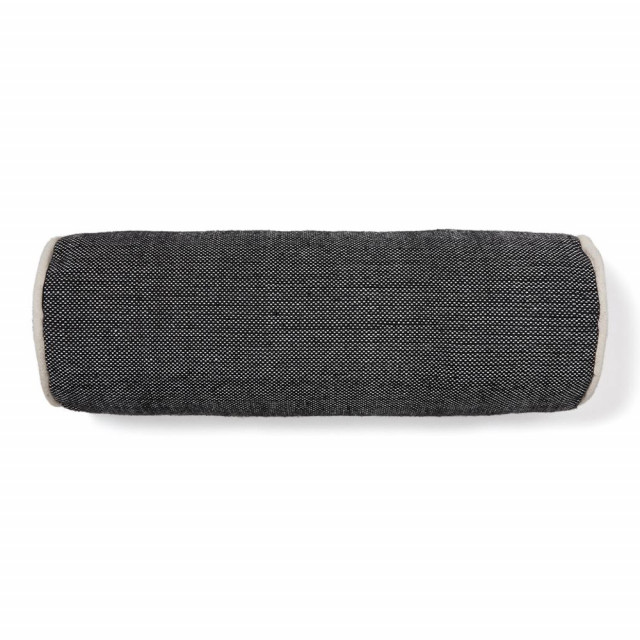 Fata de perna neagra din fibre sintetice 18x50 cm Savina Kave Home