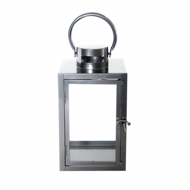 Felinar gri antracit din metal 28 cm Valero Esschert Design