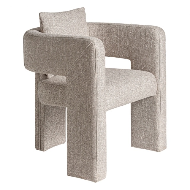 Fotoliu bej din textil Halblech Vical Home