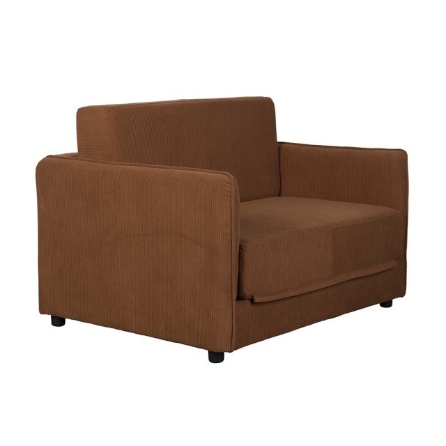 Fotoliu extensibil maro din textil Jopie The Home Collection
