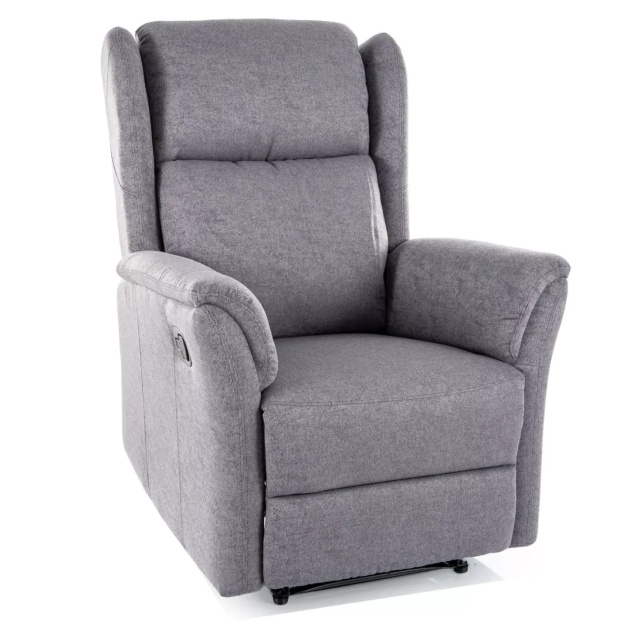 Fotoliu recliner gri din textil Zeus The Home Collection