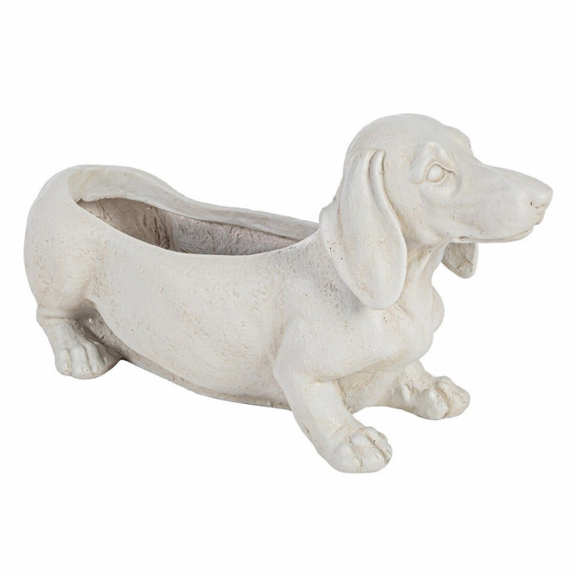 Ghiveci pentru exterior alb din ceramica Dog Bizzotto