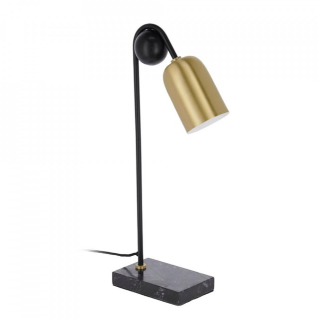 Lampa birou neagra/aurie din metal 60 cm Natsumi Kave Home