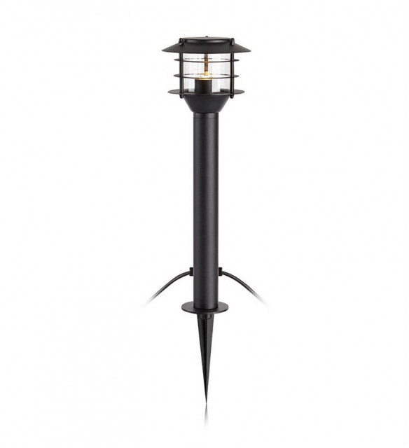 Lampa dimabila neagra/transparenta din aluminiu si plastic 45,5 cm pentru gradina Garden Pole Markslojd