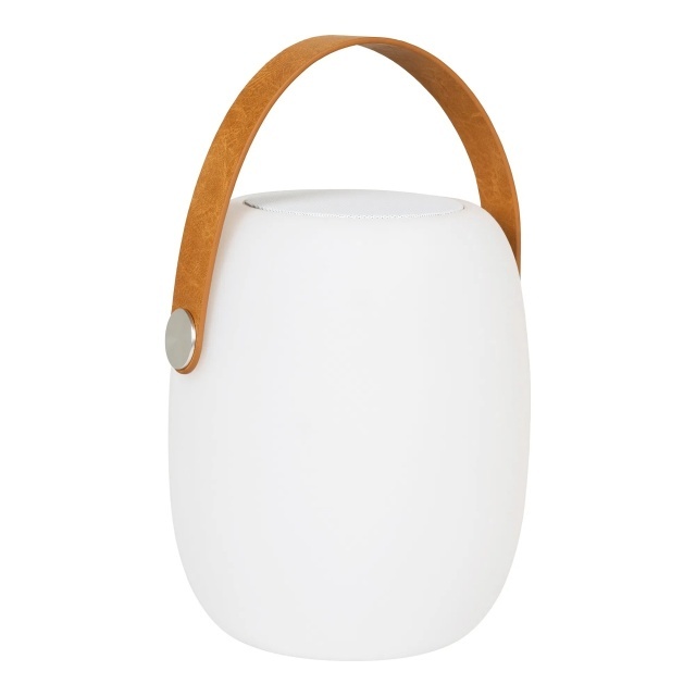 Lampa portabila pentru exterior alba din fibre sintetice 21 cm Cardiff House Nordic