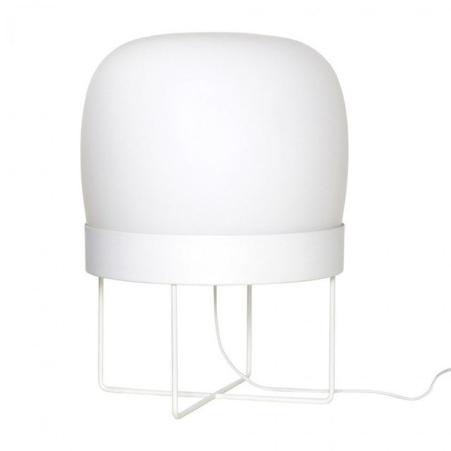 Lampadar alb din metal 55 cm Snowy Hubsch