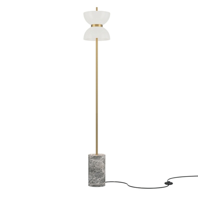 Lampadar gri/auriu din metal cu LED 145 cm Kyoto Maytoni