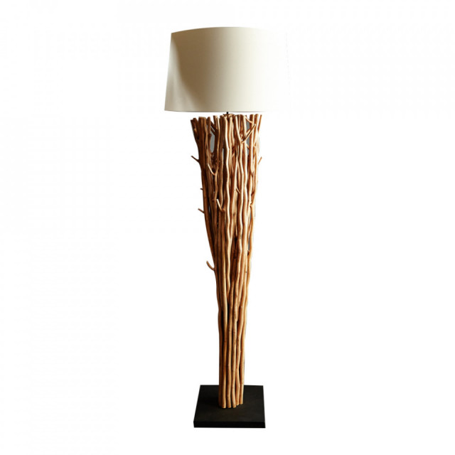 Lampadar maro/alb din lemn si in 175 cm Euphoria The Home Collection