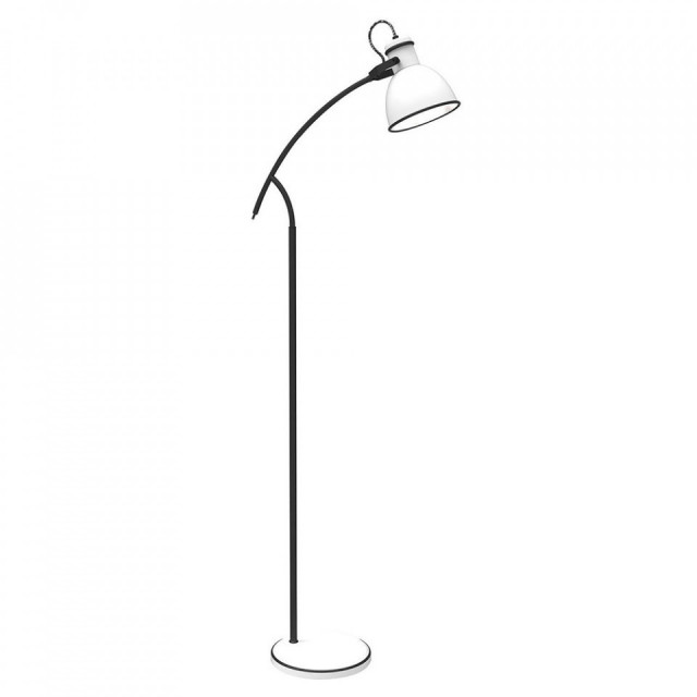 Lampadar negru/alb din metal 140 cm Zumba Candellux