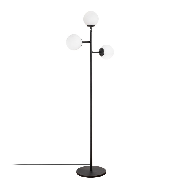 Lampadar negru/alb din metal cu 3 becuri 163 cm Atmaca Avy The Home Collection