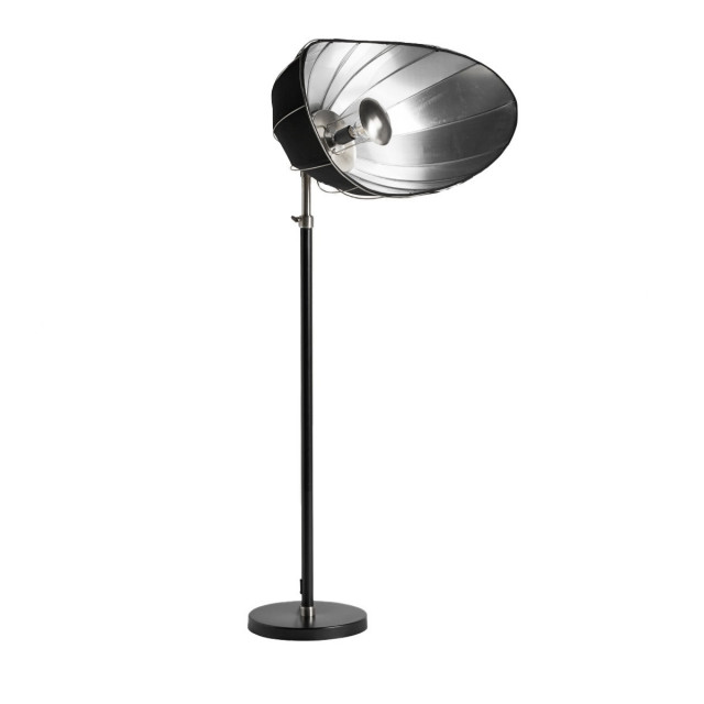 Lampadar negru/argintiu din metal 116 cm Alia Vical Home