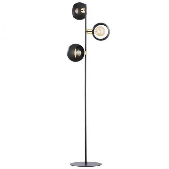 Lampadar negru din metal cu 3 LED-uri Polaris Besolux