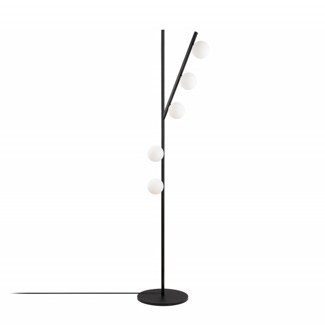 Lampadar negru din metal cu 5 becuri 167 cm Domino The Home Collection