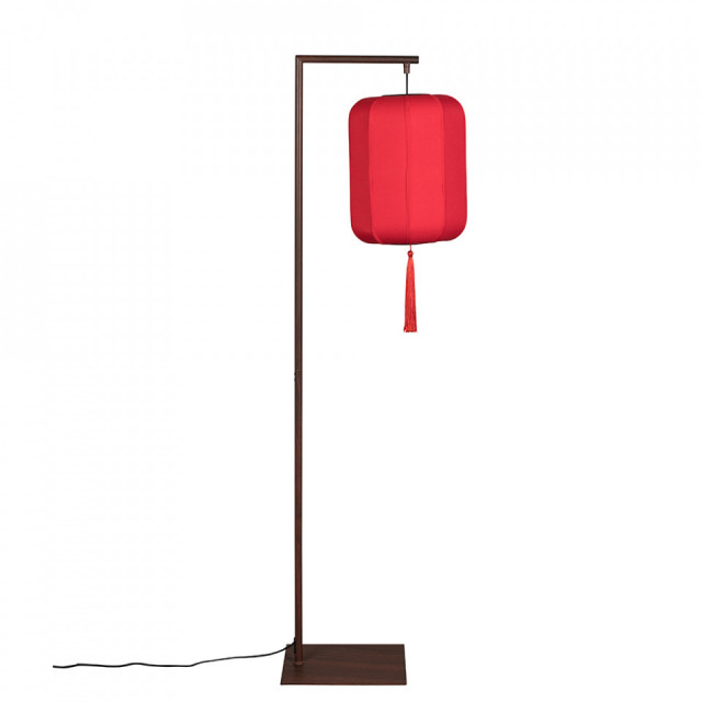 Lampadar rosu/negru din metal si material textil 157 cm Suoni Dutchbone