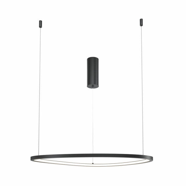 Lustra neagra din metal cu LED Glint Small Maytoni