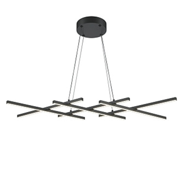 Lustra neagra din metal cu LED Halo Maytoni