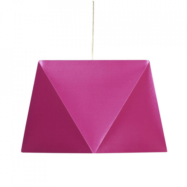 Lustra roz din textil si otel Hexagen Candellux
