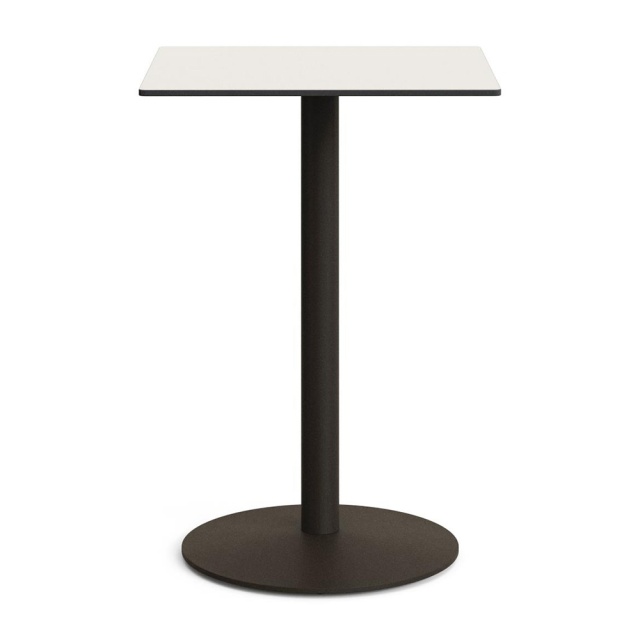 Masa bar exterior alba/verde din metal 70x70 cm Esilda Kave Home