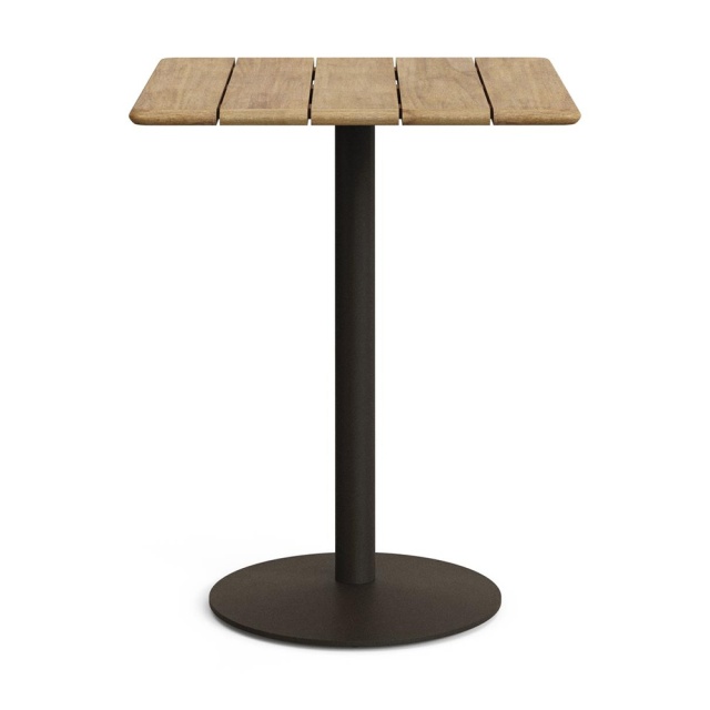 Masa bar exterior maro/verde din lemn 80x80 cm Esilda Kave Home