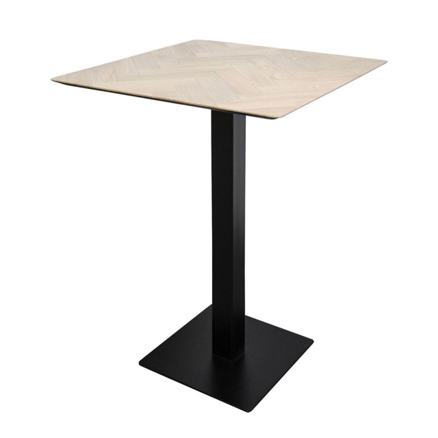 Masa bar maro/neagra din metal 70x70 cm Herringbone Versmissen