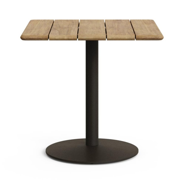 Masa bistro exterior maro/verde din lemn 80x80 cm Esilda Kave Home