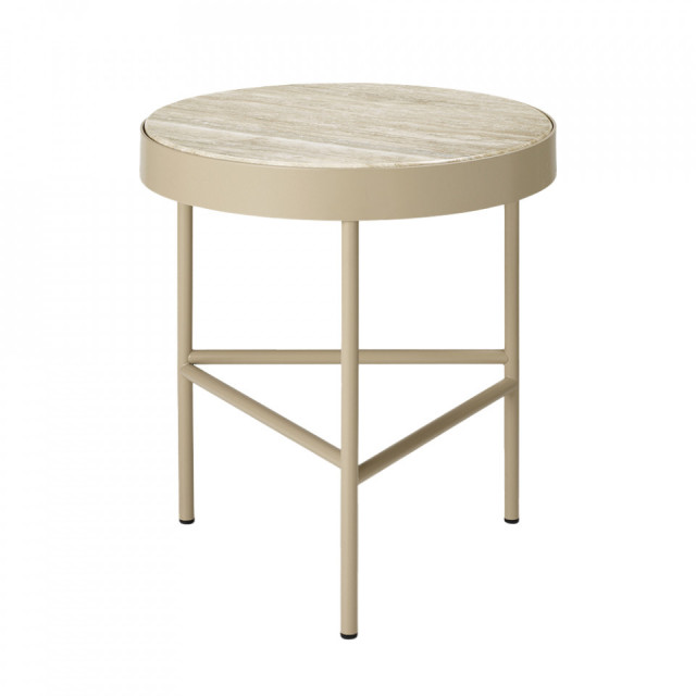 Masa de cafea crem din metal 40 cm Trave Ferm Living