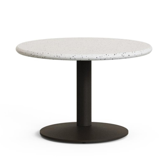 Masa de cafea exterior alba/verde din ciment 70 cm Esilda Terrazzo Kave Home