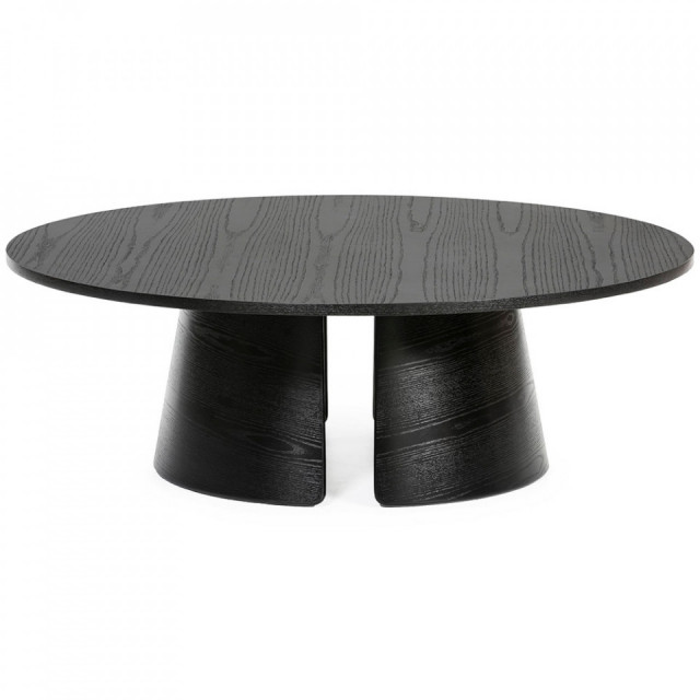 Masa de cafea neagra din lemn 110 cm Cep Teulat