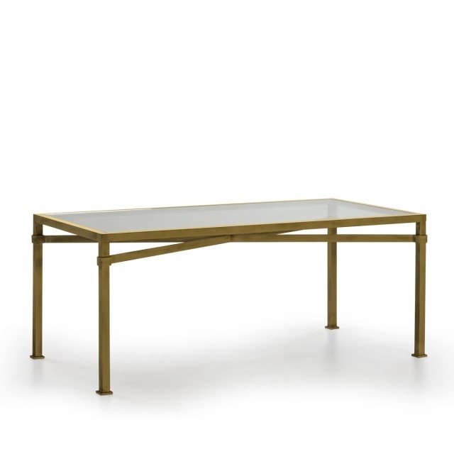 Masa dining aurie din metal 90x180 cm Josef Thai Natura
