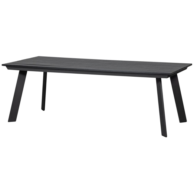 Masa dining gri antracit din metal 100x220 cm Veerle Woood