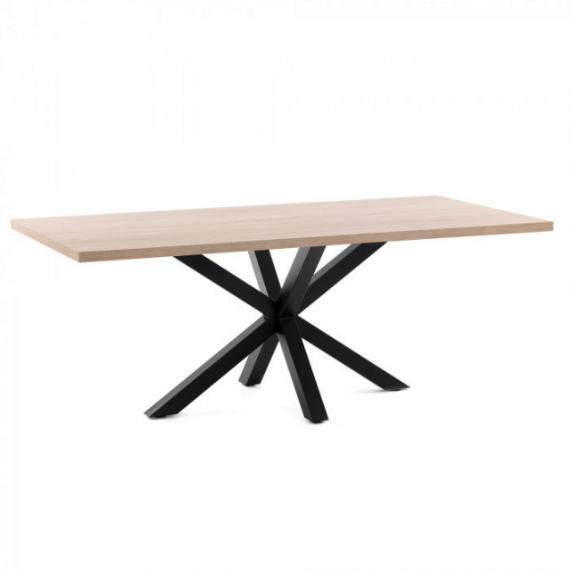 Masa dining maro din MDF si metal 100x160 cm Argo Kave Home