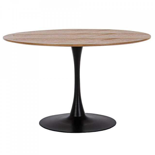 Masa dining maro/neagra din metal 120 cm Bloom Bizzotto