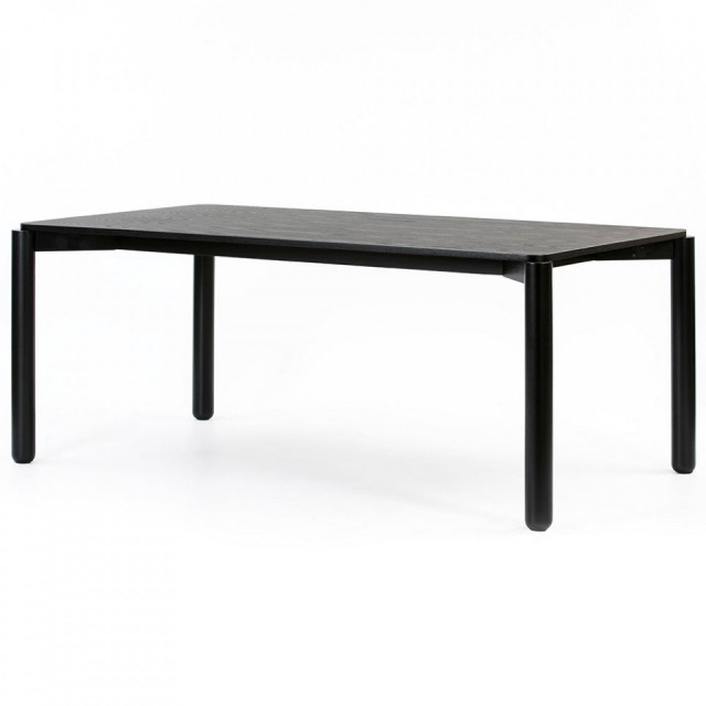 Masa dining neagra din lemn 100x180 cm Atlas Teulat