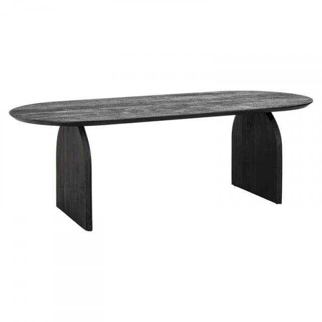 Masa dining neagra din lemn 100x235 cm Hudson Richmond Interiors