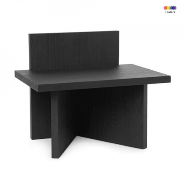 Masa laterala neagra din lemn 29x40 cm Avi Oblique Ferm Living