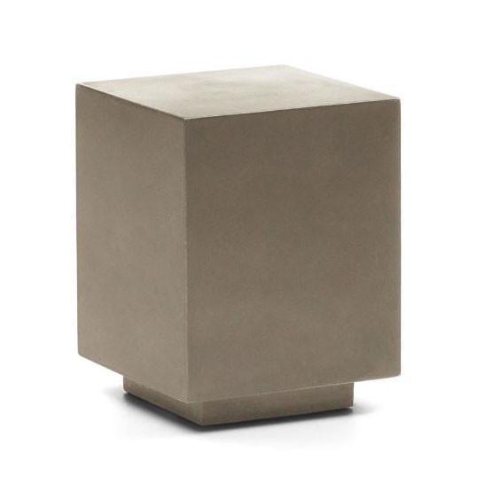 Masa laterala pentru exterior gri din ciment 35x35 cm Rustella Kave Home