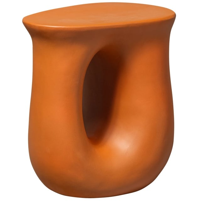 Masa laterala portocaliu caisa din piatra 31x41 cm Moson Woood